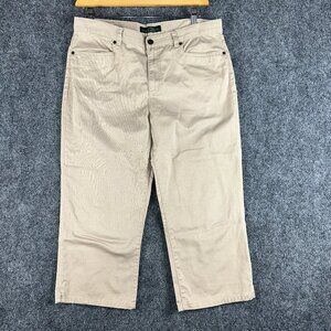 Lauren Jeans Co Ralph Lauren Pants Womens 12 Tan Stretch Cotton Crop Chino